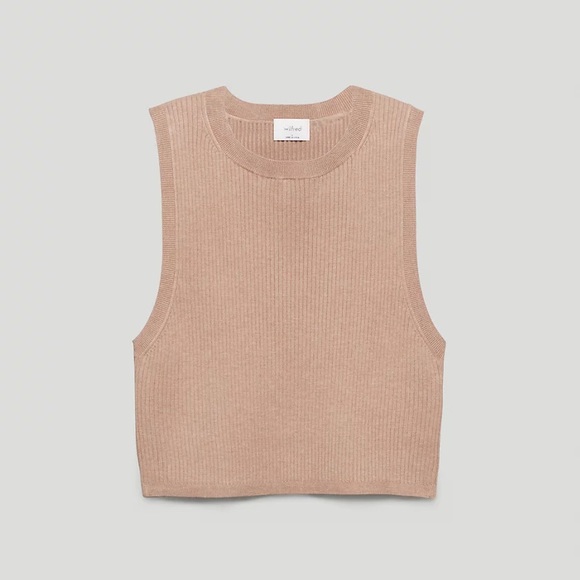 Aritzia Wilfred Reso Sweater Crop Green Size L - Picture 5 of 7